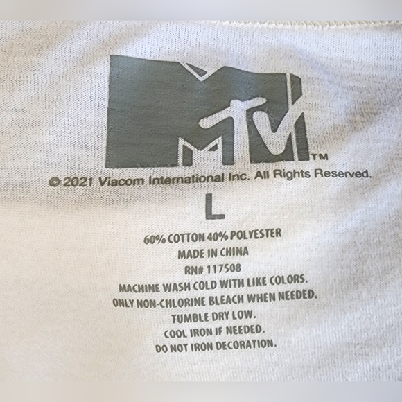 MTV Women's Floral Short Sleeve Graphic T-shirt, Size Large, L - Picture 7 of 8